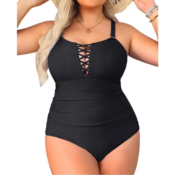 Yonique Women Plus Size One Piece Swimsuits Tummy Control Size 16W - Picture 1 of 4